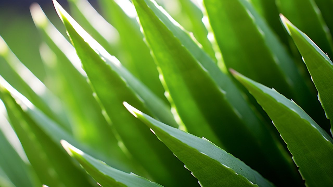 Aloe vera leaf closeup, alovera leaf image