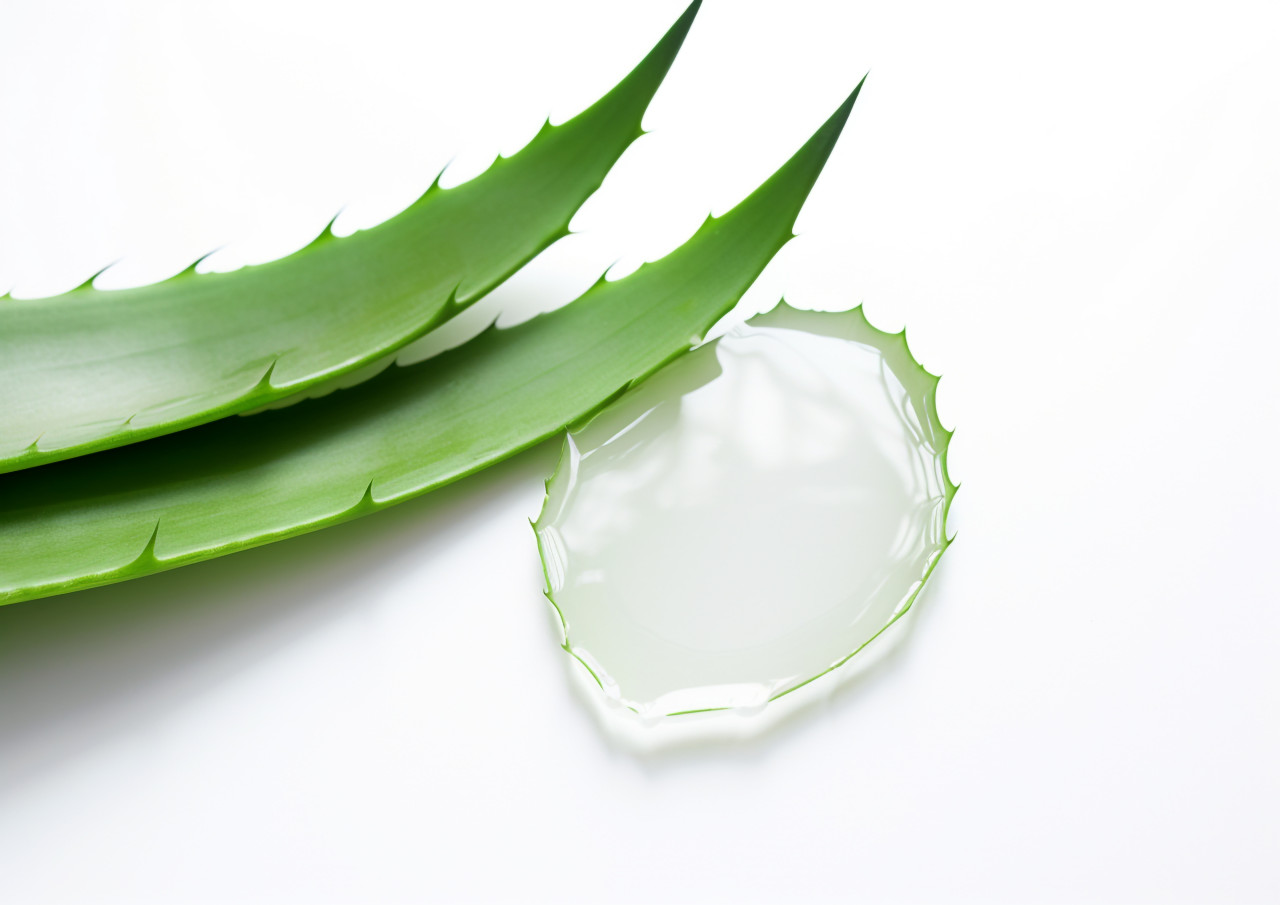 Aloe vera on a white background, alovera leaf image