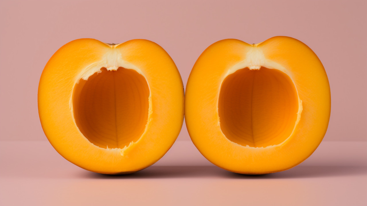 Fresh apricot sliced in half, apricot images