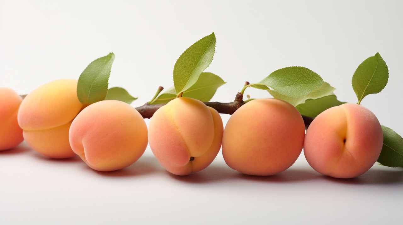 Small apricots isolated on white, apricot images