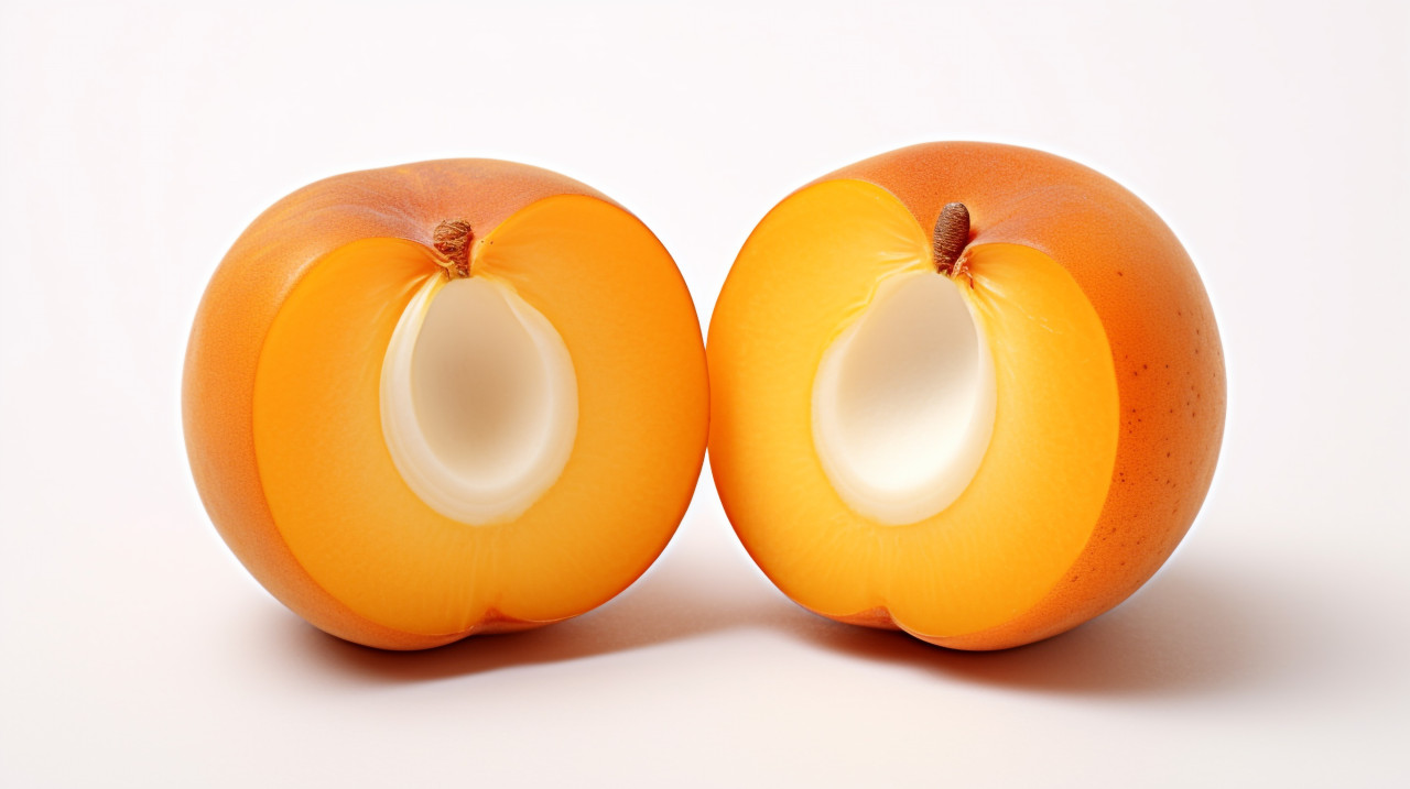 Golden apricots isolated on white, apricot images