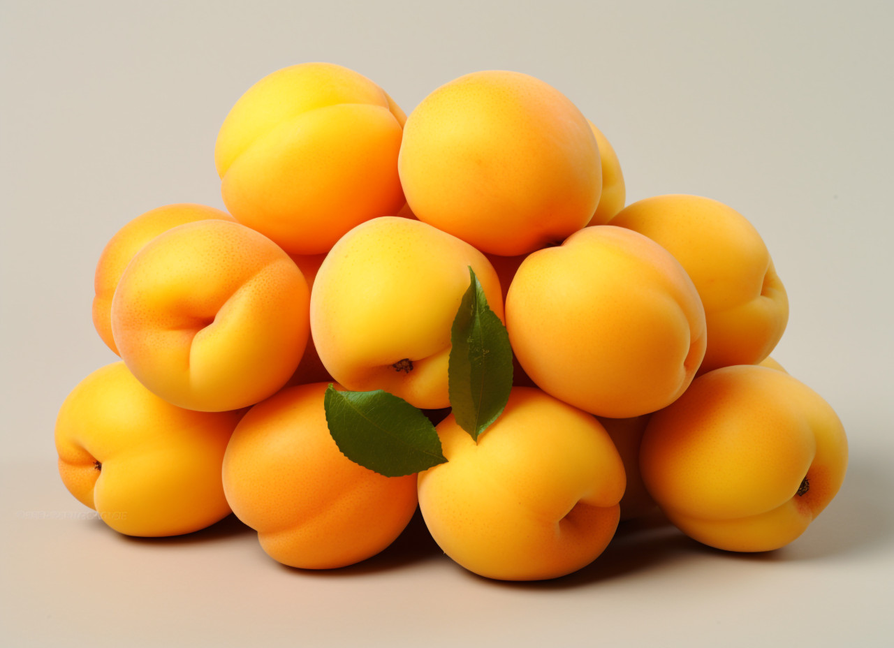 Juicy apricots in bunch, apricot images