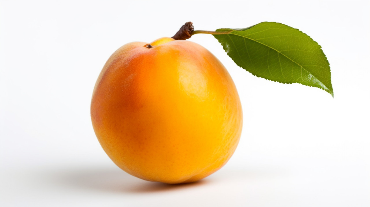 Single apricot on white background, apricot images