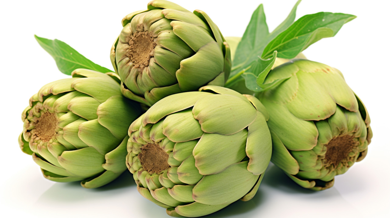 Fresh artichoke isolated on white, artichoke image