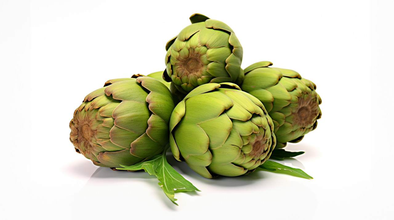 Artichoke heart isolated on white, artichoke image