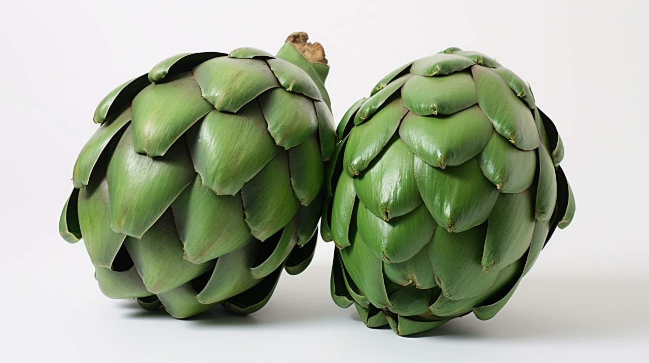 Two green artichoke, artichoke image