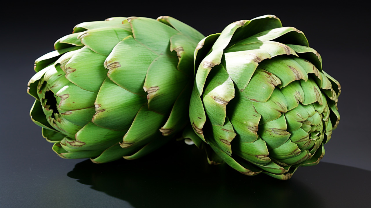 Fresh green artichokes, artichoke image