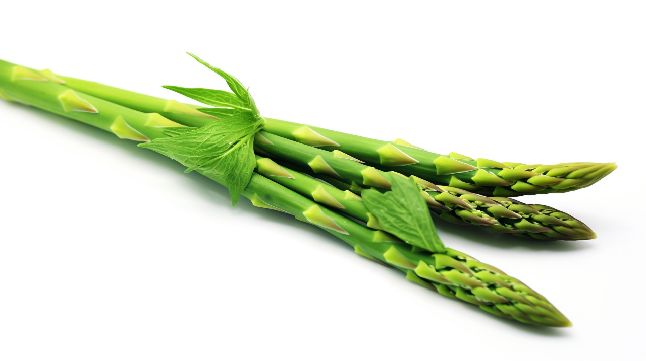 Fresh asparagus on white background, asparagus image
