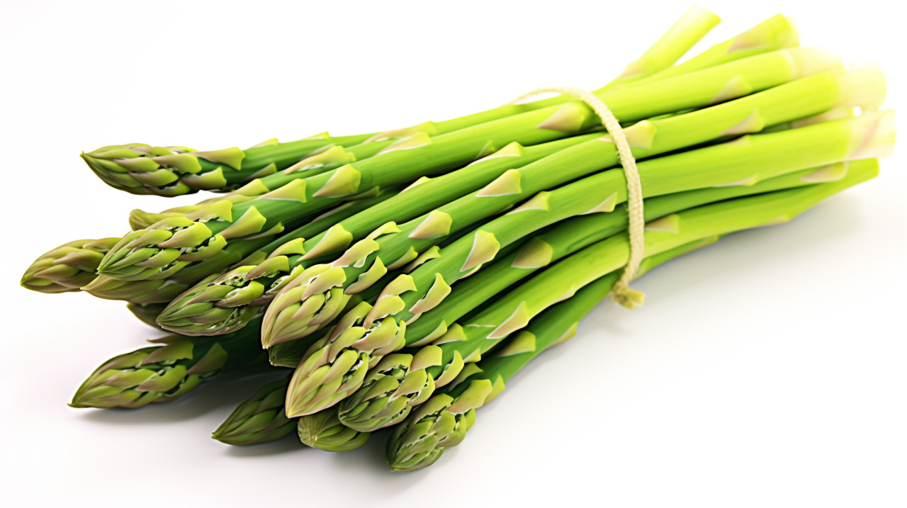 Fresh asparagus bunch isolated on white, asparagus image