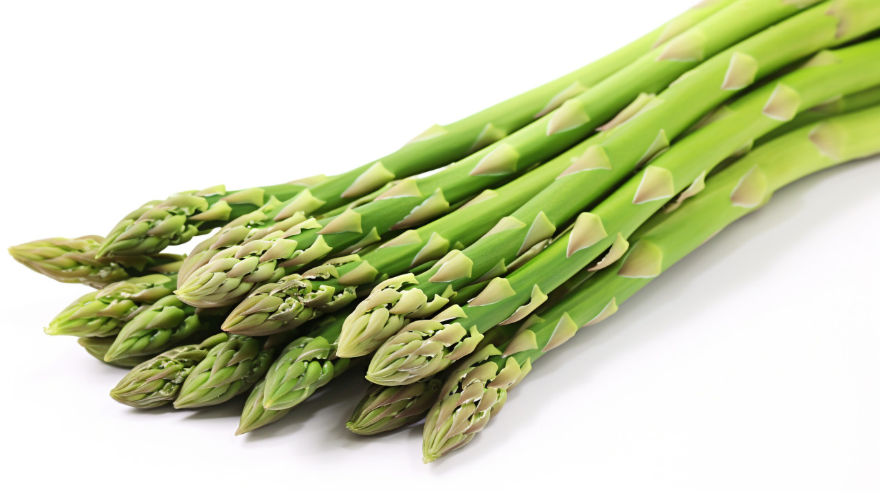 Asparagus bundle in the white background, asparagus image