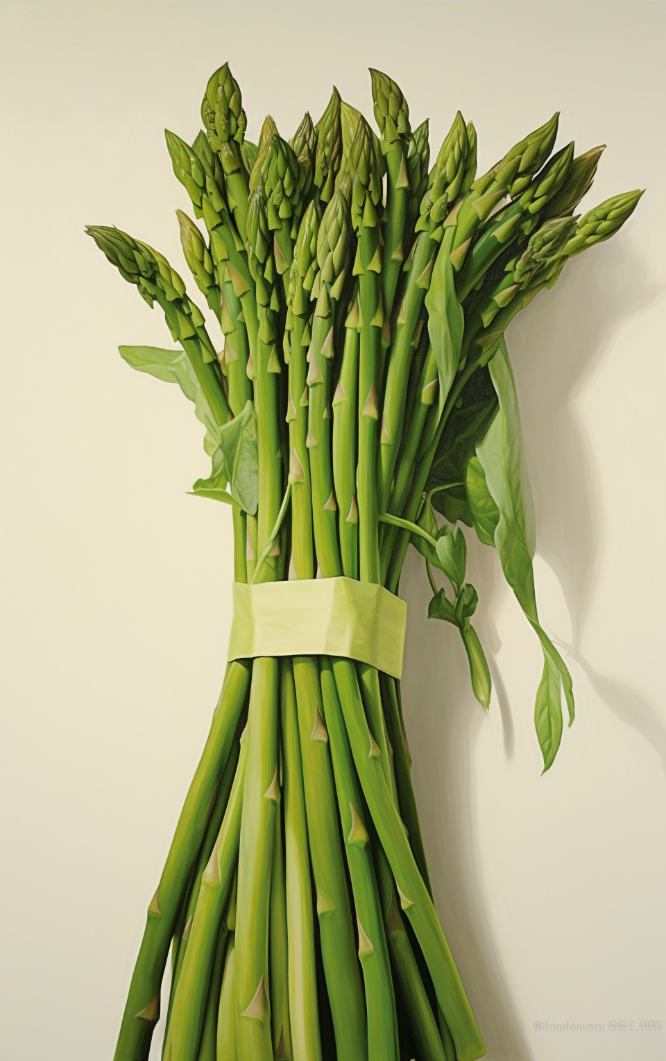 Asparagus and green stalks on a white background, asparagus image