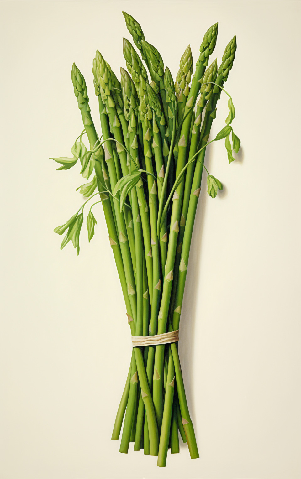 Crisp asparagus stalks isolated on white, asparagus image