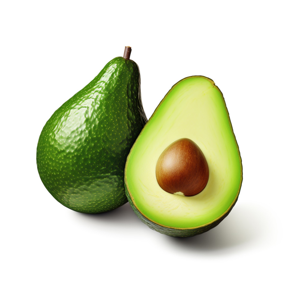 Avocado on a white background, avocado image stock photo