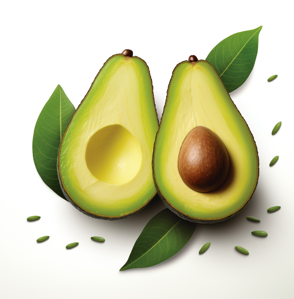 Healthy avocado snack, avocado image stock photo