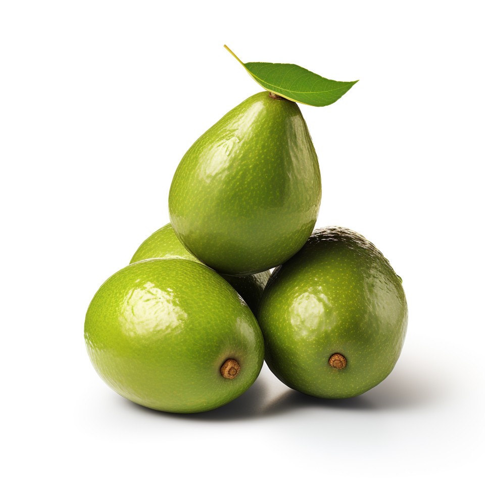 Avocado on white background, avocado image stock photo