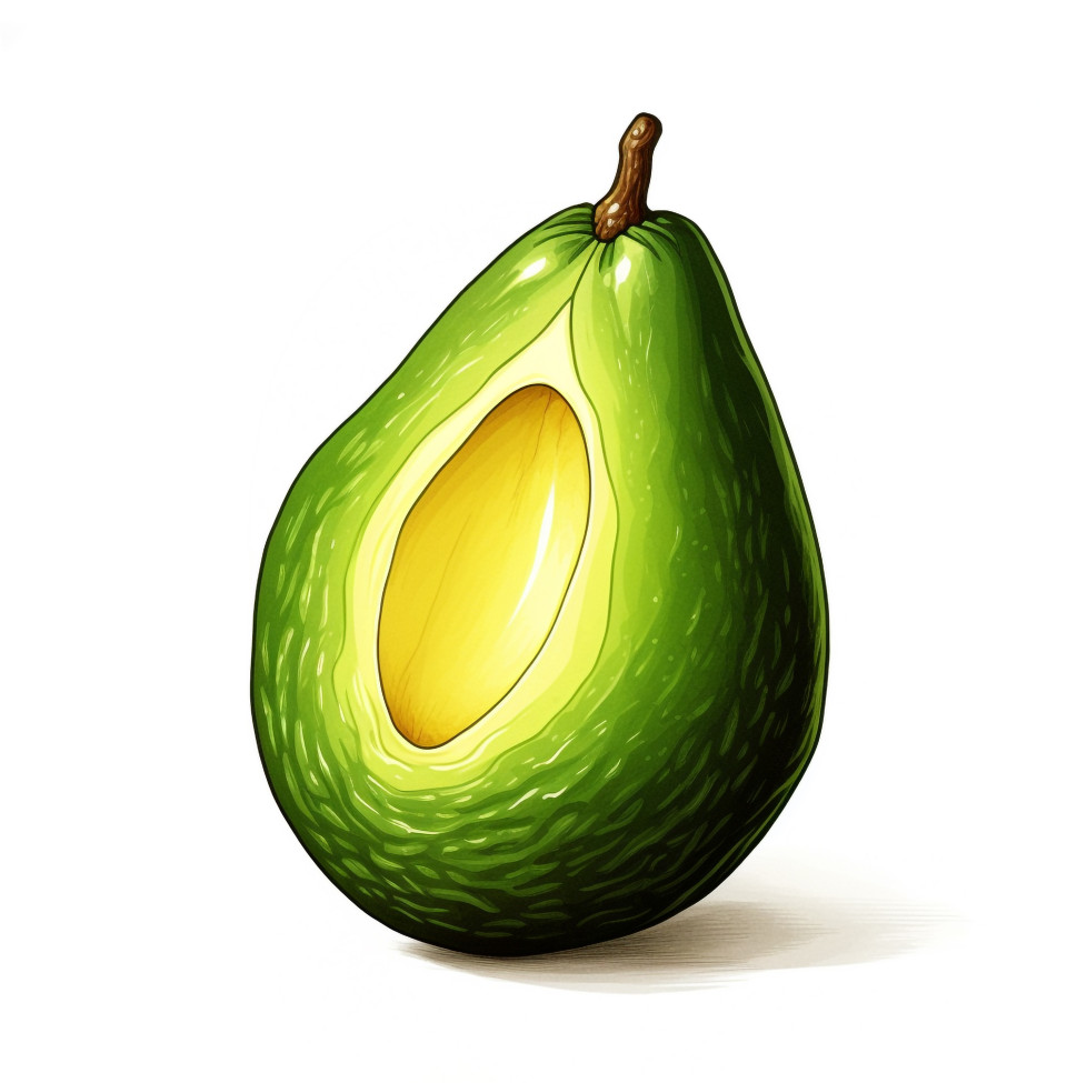 Fresh avocado on white, avocado image stock photo
