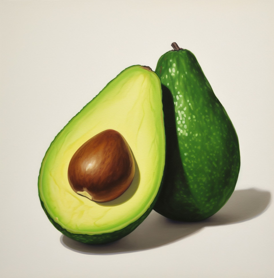 Avocado green on a white background, avocado image stock photo