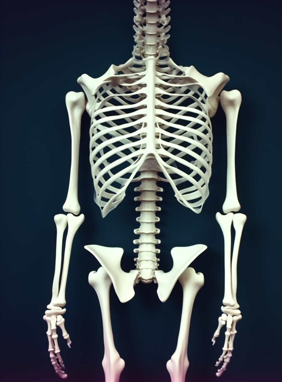 This is a skeletal image of the back, human bone image