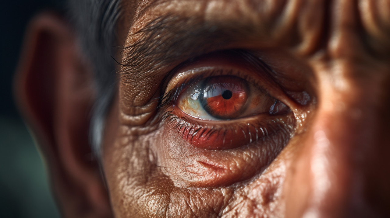 The close up image of a man, men eyes close up image