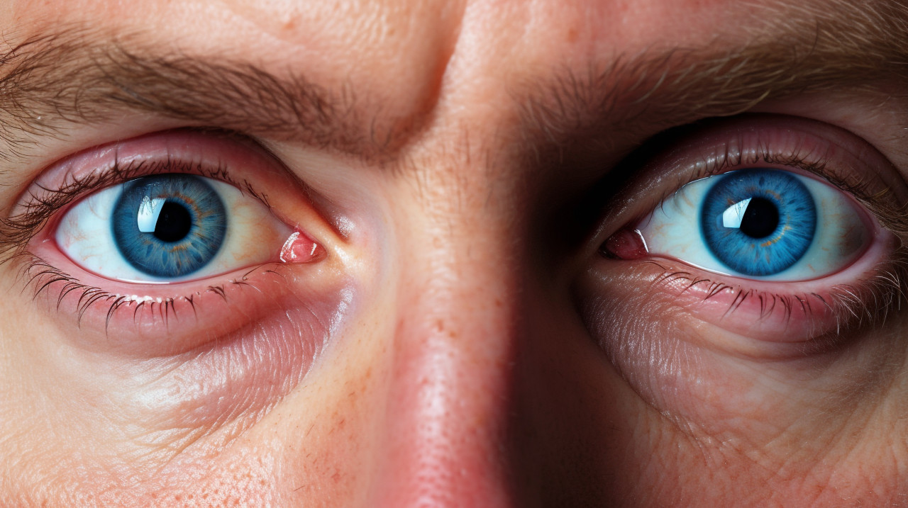Closeup of man's blue eyes, men eyes close up image