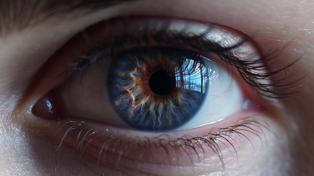 Close-up of blue eye, men eyes close up image