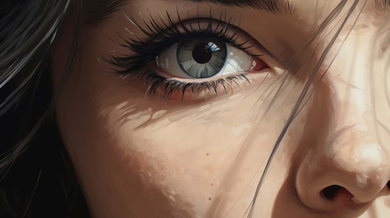 Close up of a woman with long eyelashes, beautiful women eyes images