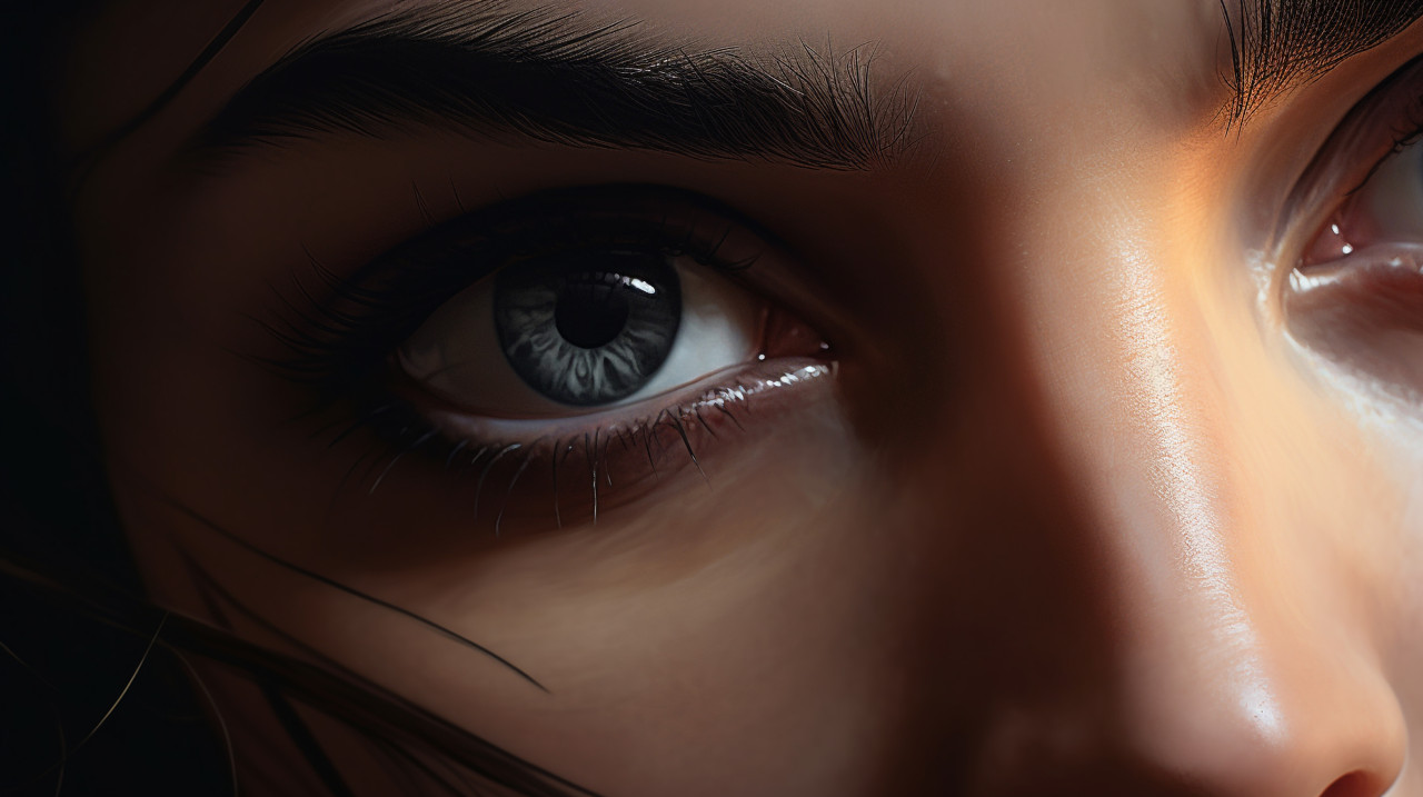 Flawless skin and long eyelashes, beautiful women eyes images