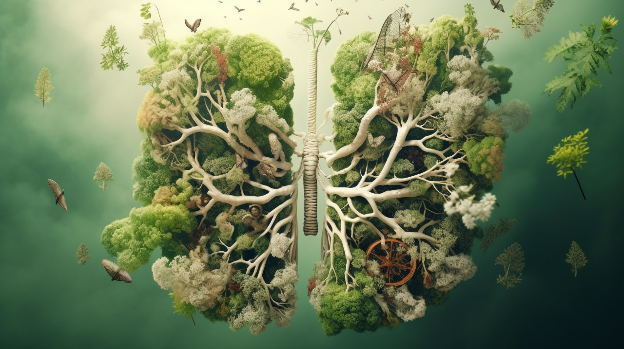 Lungs structure and function, human lungs image