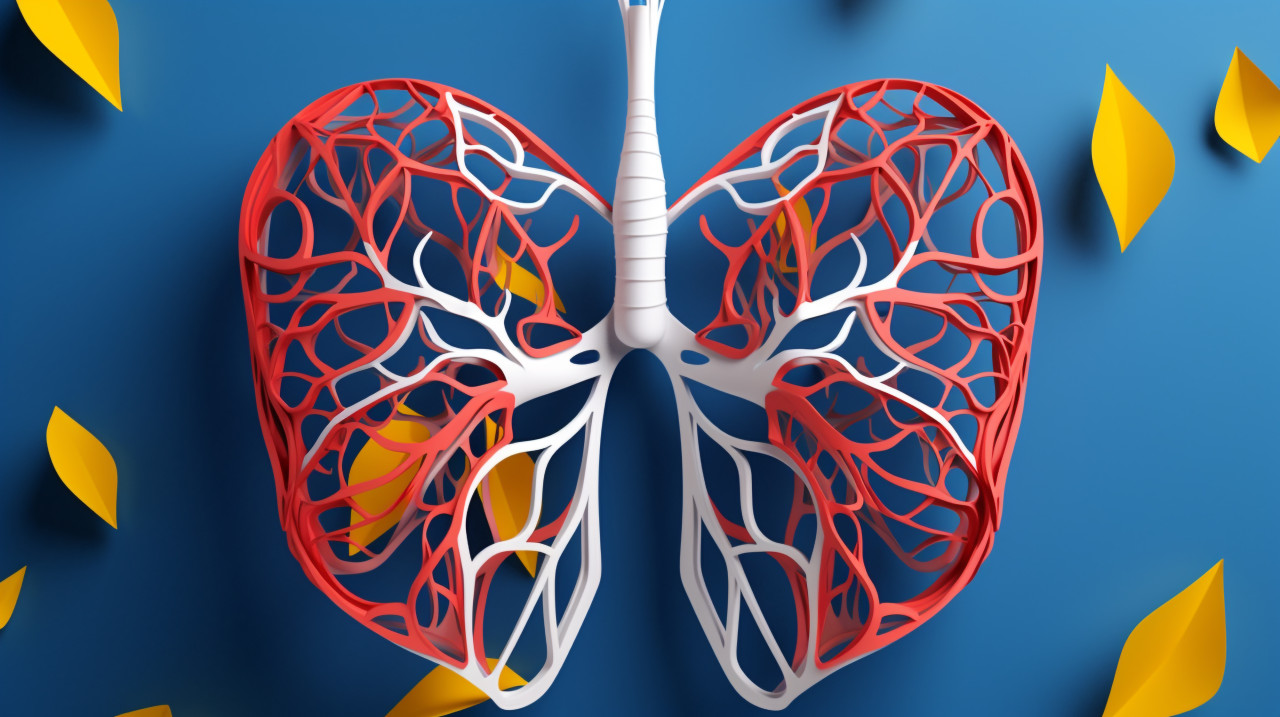 Human lungs in 3d model, human lungs image