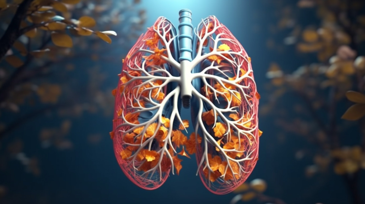 3d lungs, human lungs image