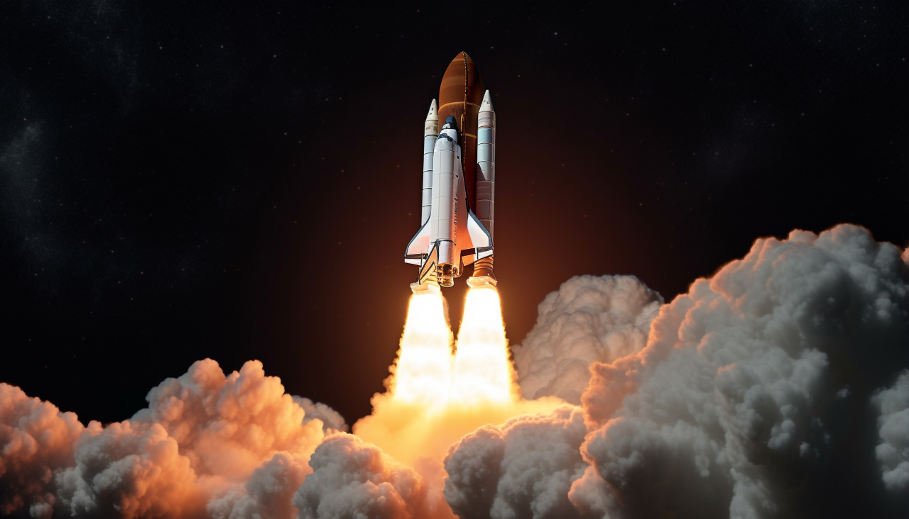 Space shuttle launches against full moon, chandrayaan images hd