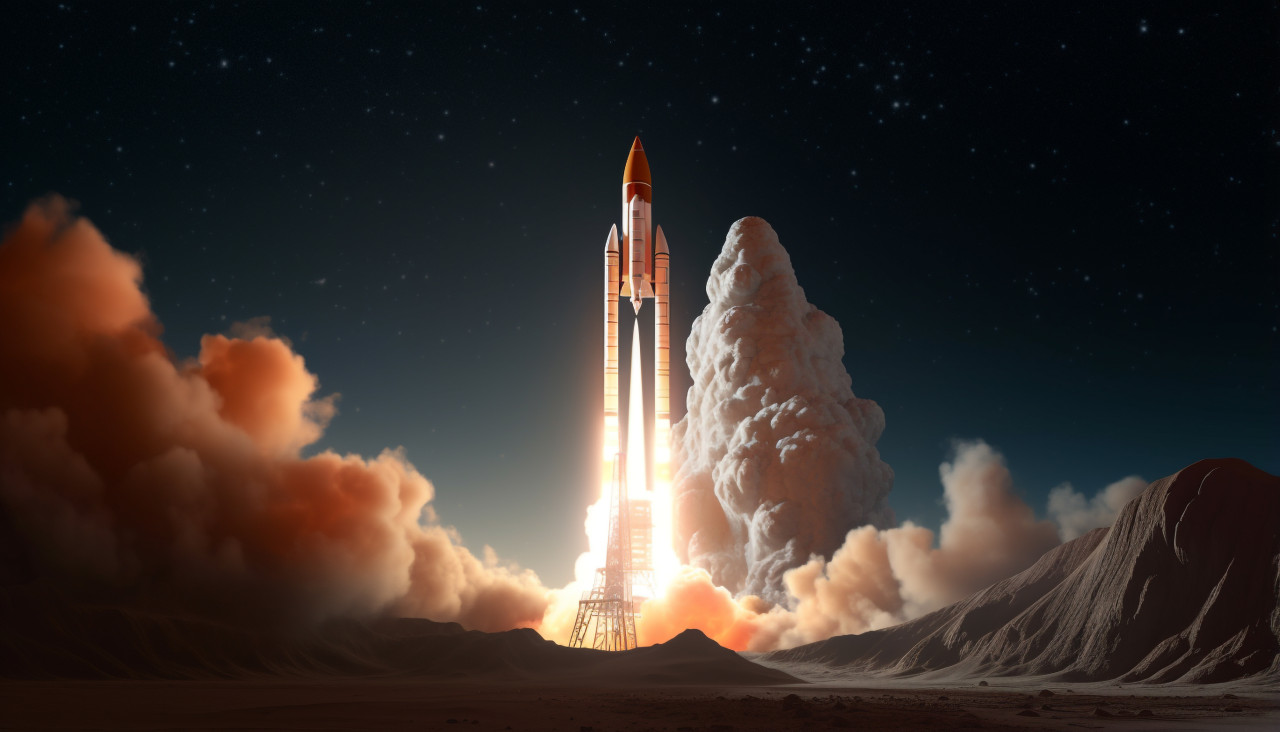 Space shuttle launch in background of moon, chandrayaan images hd