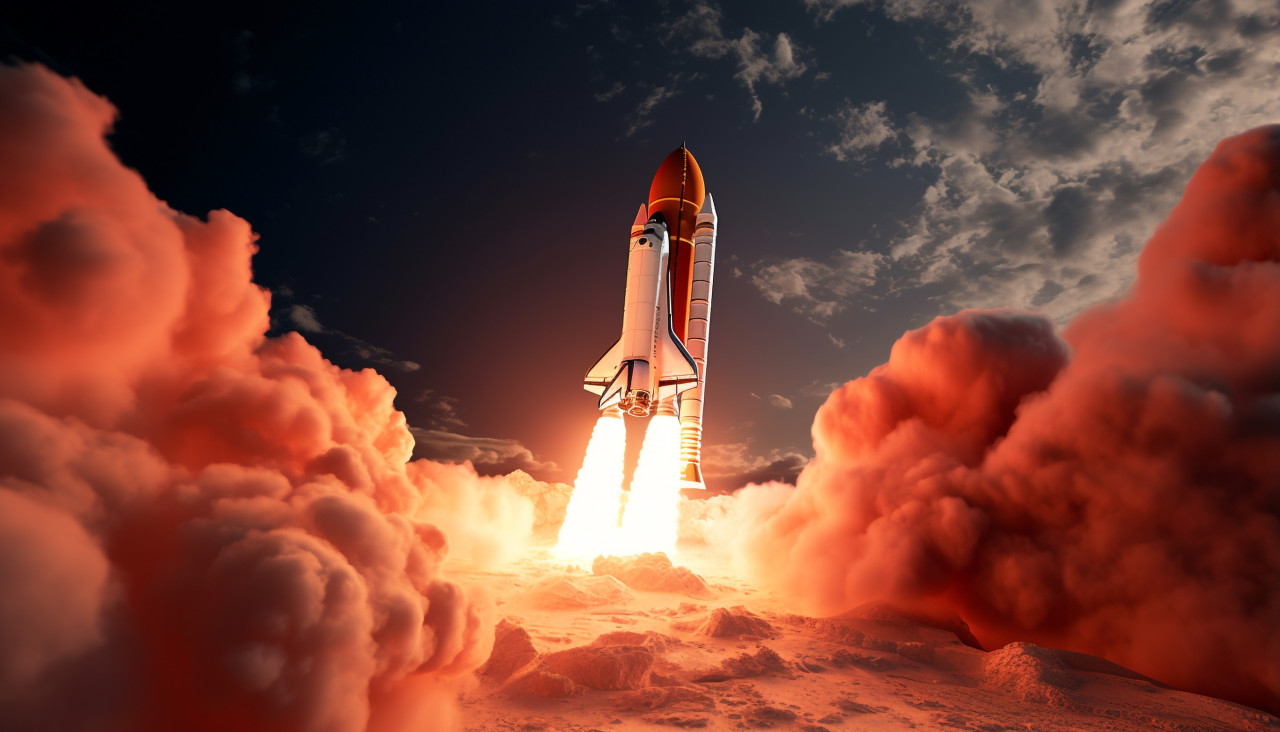 Space shuttle launch with full moon, chandrayaan images hd