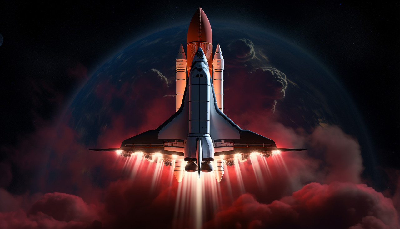 Full moon illuminates space shuttle, chandrayaan images hd