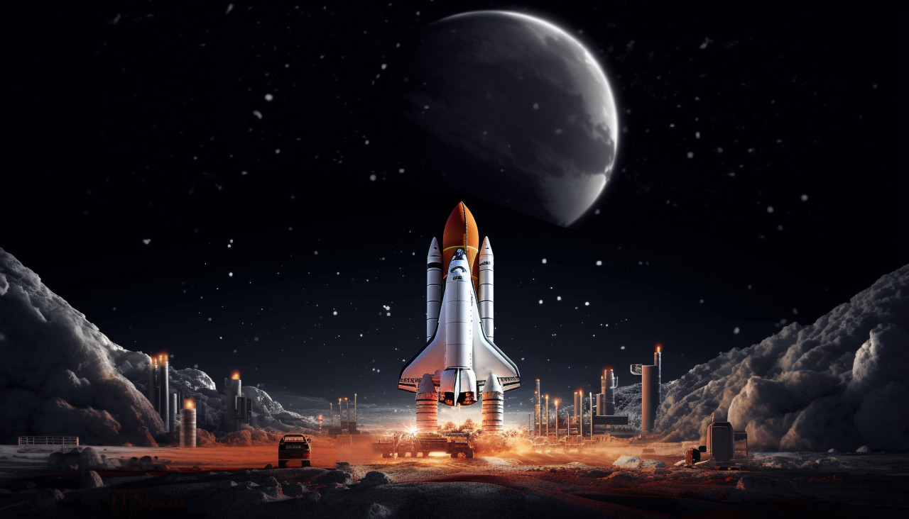 Space shuttle spacecraft launch on the ground, chandrayaan images hd