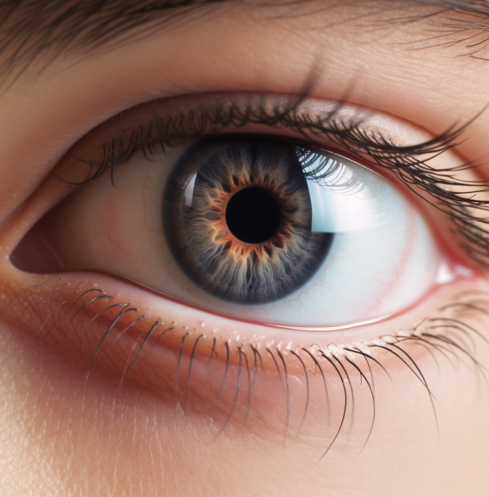 A contact lens, medical images stock