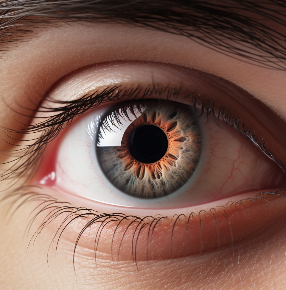 Contact lenses for different eye conditions, medical images stock