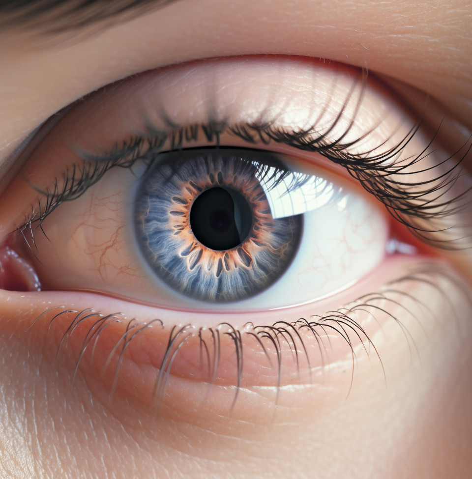 Color contact lens in hand, medical images stock