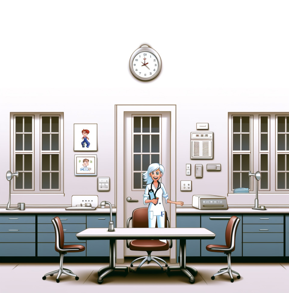 Doctor listens to child's heart, medical images stock