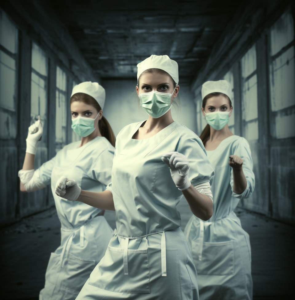 Medical staff working together, medical images stock