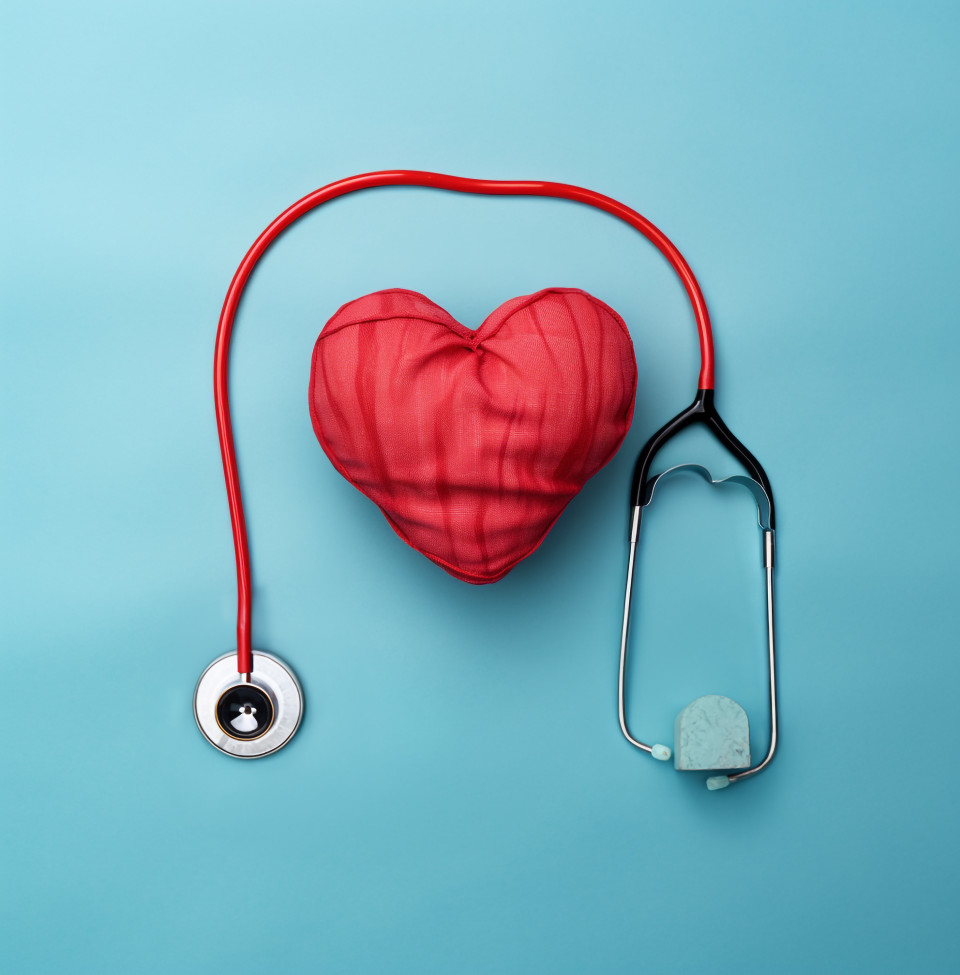 Heart stethoscope healthcare set, medical images stock