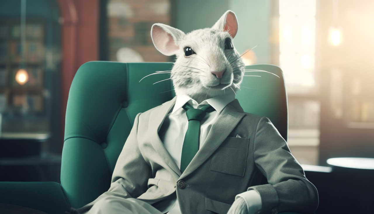 Rat in the workplace, concept style art