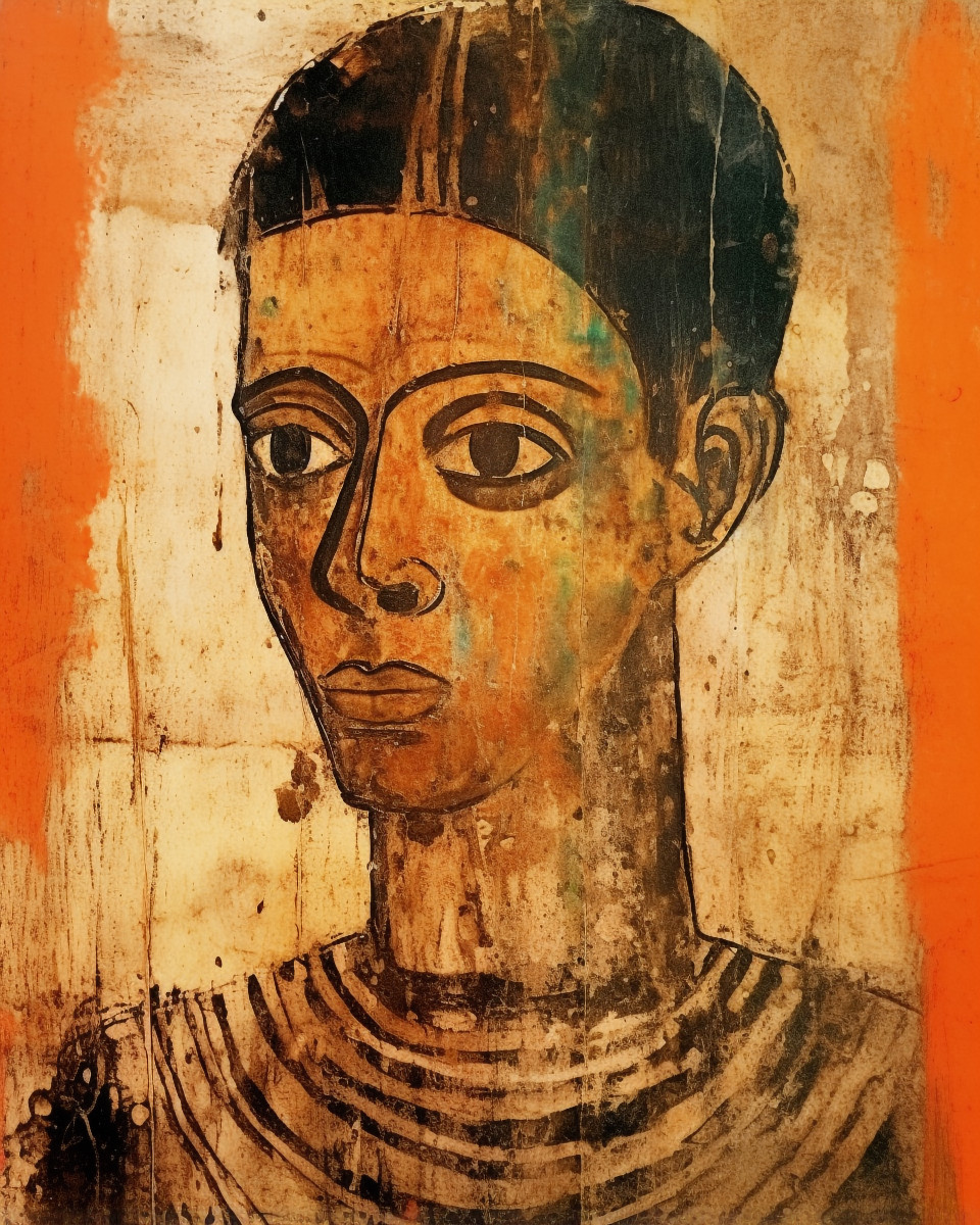 Winter in florence libya, fayum style art