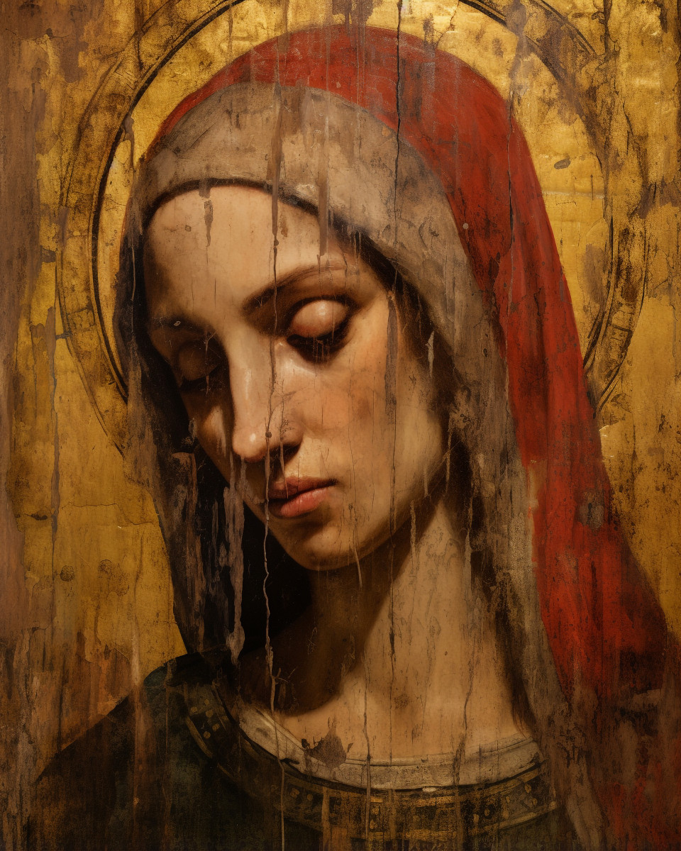 Portrait of a woman, fayum style art