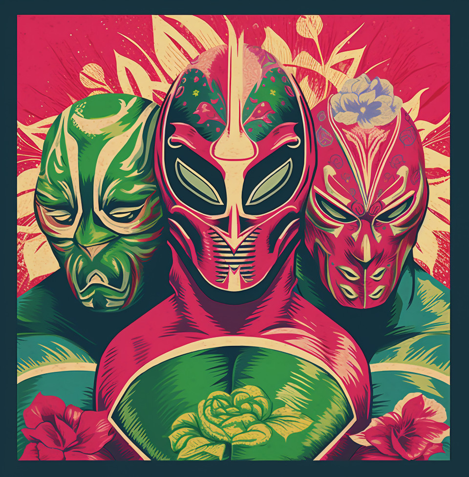 Lucha libre artwork by branky, lucha libre