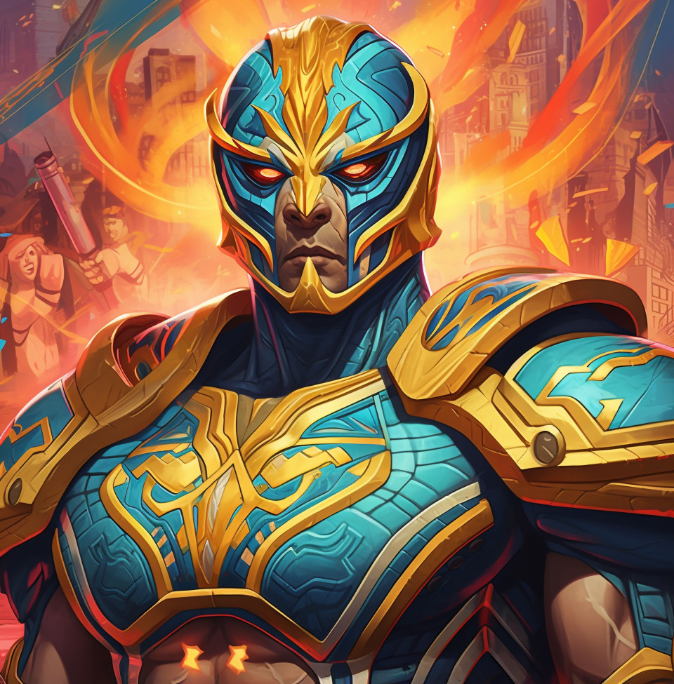 Mexican wrestler shows off his skills, lucha libre