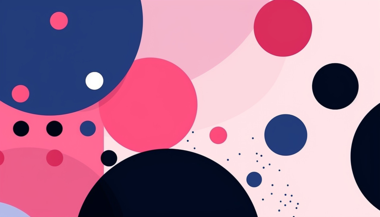 Abstract background with circles, memphis style art