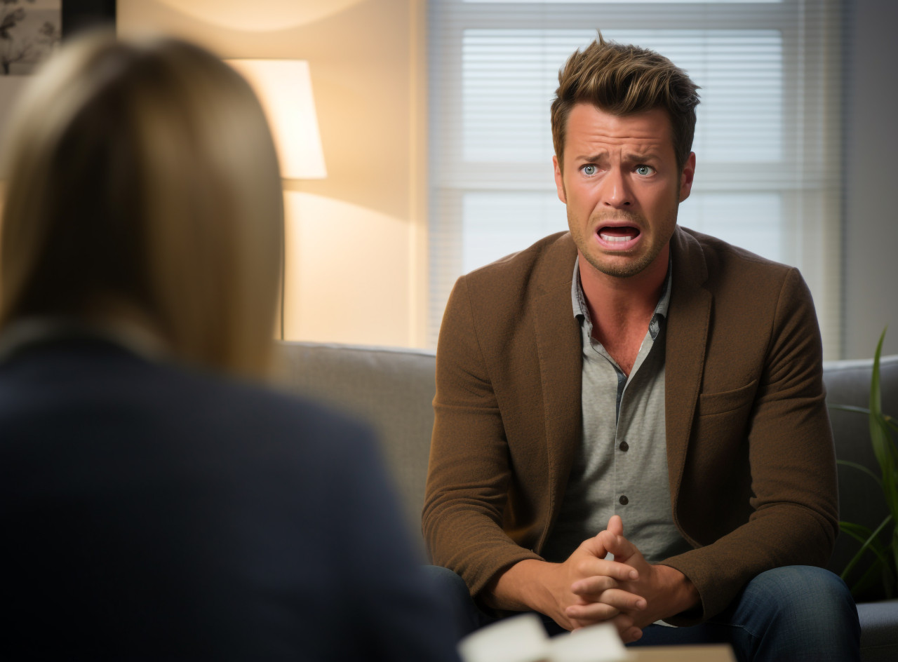 He therapists office is bright and airy, mental health