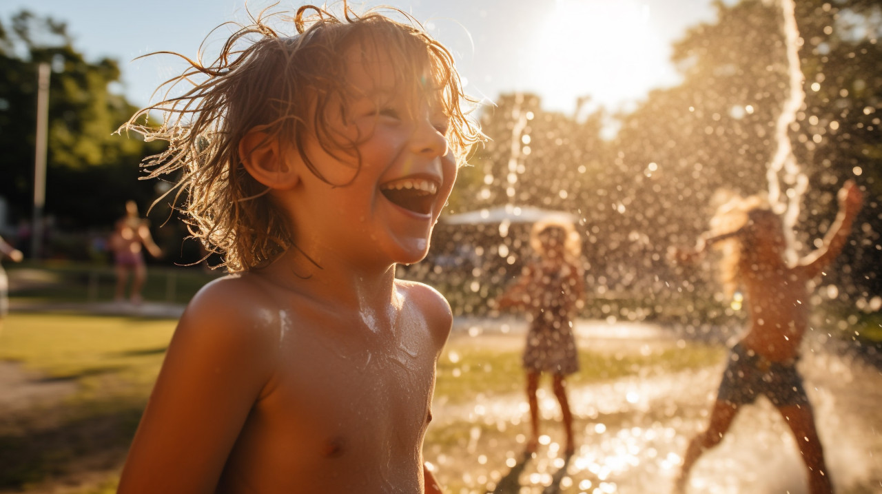 A childs smile lights up the park, mental health