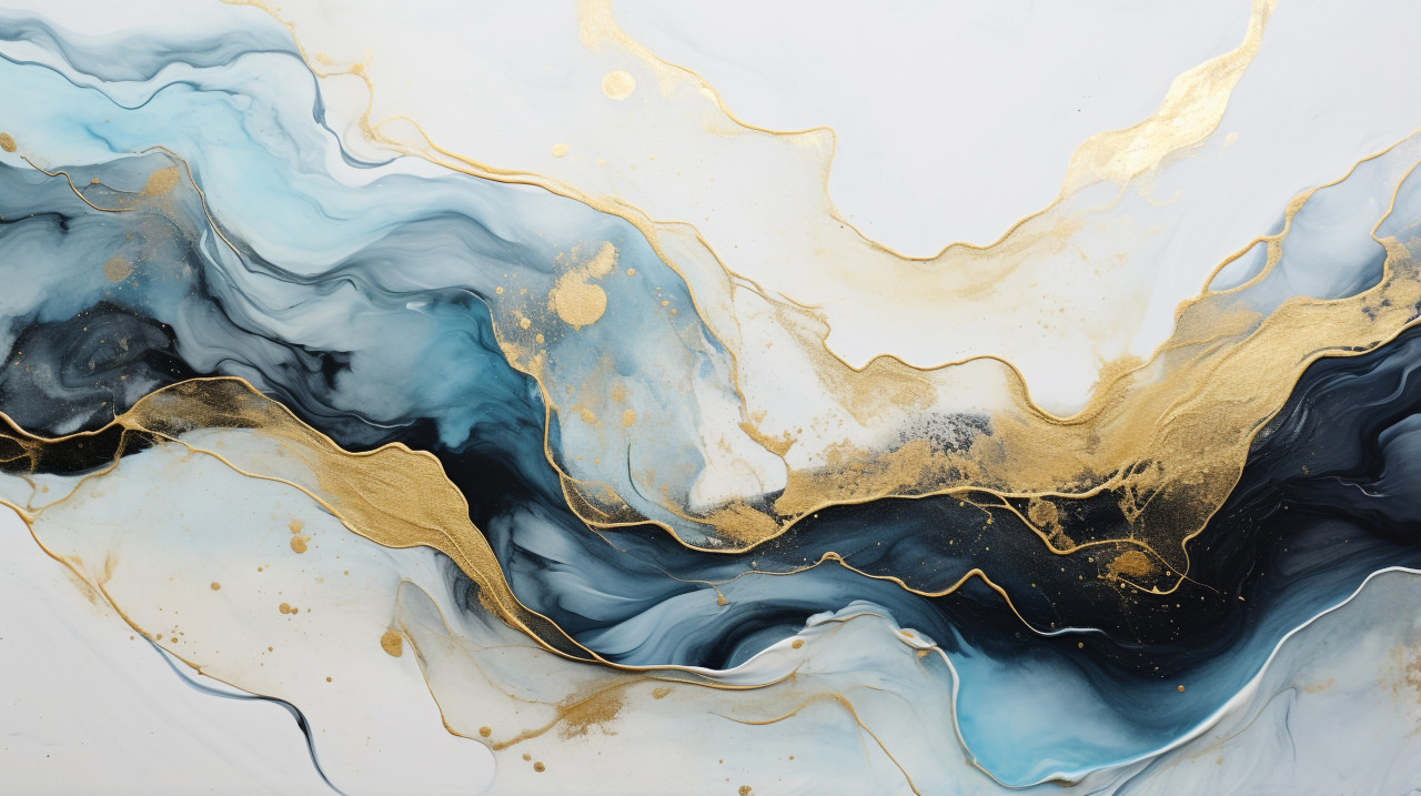 Dazzling gold texture, alcohol ink art